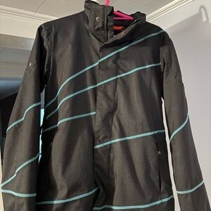 Black Jacket with Blue Accents